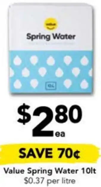 Drakes Value Spring Water 10lt offer