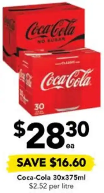 Drakes Coca-Cola 30x375ml offer