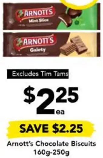 Drakes Arnott's Chocolate Biscuits 160g-250g offer