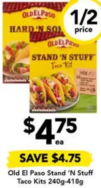 Drakes Old El Paso Stand 'N Stuff Taco Kits 240g-418g offer