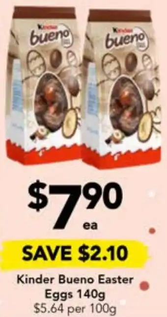 Drakes Kinder Bueno Easter Eggs 140g offer