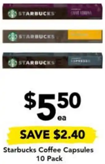Drakes Starbucks Coffee Capsules 10 Pack offer