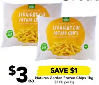 Natures Garden Frozen Chips 1kg