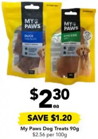 Drakes My Paws Dog Treats 90g offer