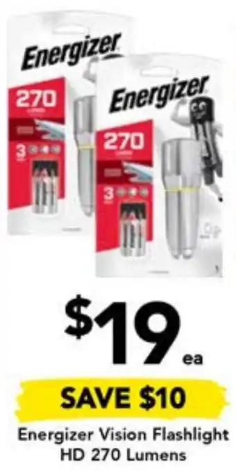 Energizer Vision Flashlight HD 270 Lumens