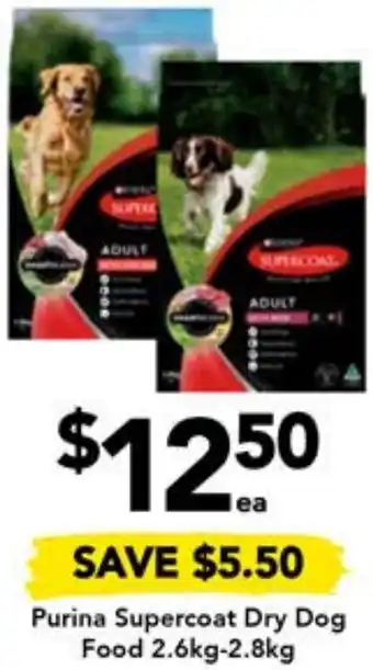 Drakes Purina Supercoat Dry Dog Food 2.6kg-2.8kg offer