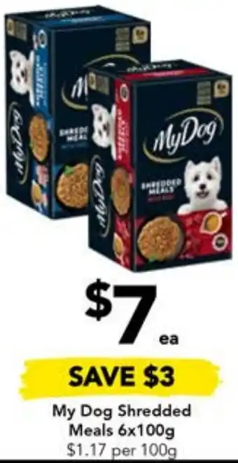 Drakes My Dog Shredded Meals 6x100g offer