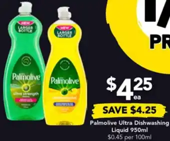 Drakes Palmolive Ultra Dishwashing Liquid 950ml offer