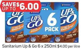 Foodland Sanitarium Up & Go 6 x 250ml offer