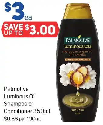 Foodland Palmolive Luminous Oil Shampoo or Conditioner 350ml offer
