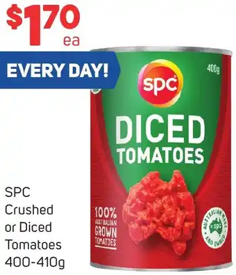SPC Crushed or Diced Tomatoes 400-410g
