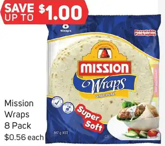 Foodland Mission Wraps 8 Pack offer