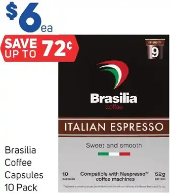 Foodland Brasilia Coffee Capsules 10 Pack offer