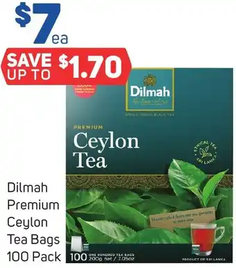 Foodland Dilmah Premium Ceylon Tea Bags 100 Pack offer