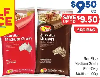 Foodland SunRice Medium Grain Rice 5kg offer