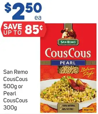 Foodland San Remo Cous Cous 500g or Pearl Couscous 300g offer