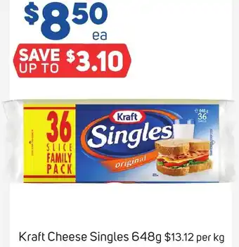 Foodland Kraft Cheese Singles 648g offer