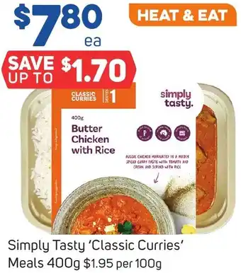 Foodland Simply Tasty 'Classic Curries' Meals 400g offer