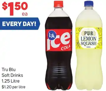 Foodland Tru Blu Soft Drinks 1.25 Litre offer
