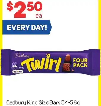 Foodland Cadbury King Size Bars 54-58g offer