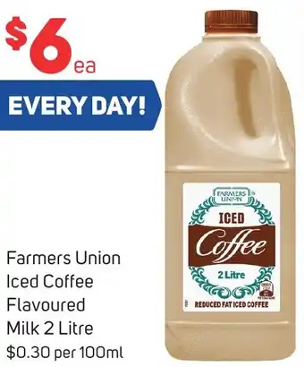 Foodland Farmers Union Iced Coffee Flavoured Milk 2 Litre offer