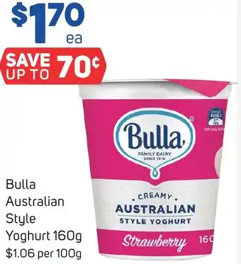 Foodland Bulla Australian Style Yoghurt 160g offer