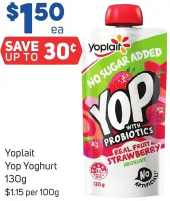 Foodland Yoplait Yop Yoghurt 130g offer