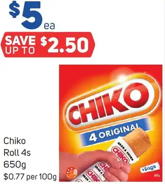 Foodland Chiko Roll 4s 650g offer