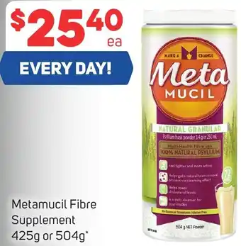 Foodland Metamucil Fibre Supplement 425g or 504g offer