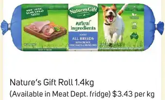 Foodland Nature's Gift Roll 1.4kg offer