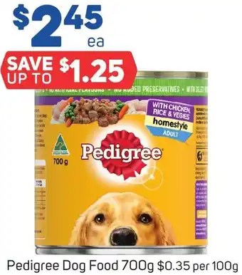 Foodland Pedigree Dog Food 700g offer