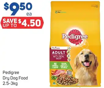 Foodland Pedigree Dry Dog Food 2.5-3kg offer
