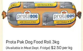 Prota Pak Dog Food Roll 3kg
