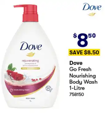 BIG W Dove Go Fresh Nourishing Body Wash 1-Litre offer