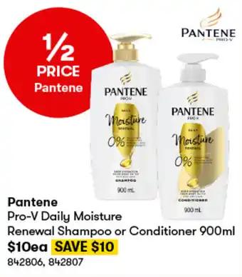 BIG W Pantene Pro-V Daily Moisture Renewal Shampoo or Conditioner 900ml offer