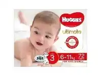 Baby Bunting Huggies Ultimate Nappies Jumbo Crawler Size 3/6-11kg 72 Pack offer