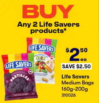 BIG W Life Savers Medium Bags 160g-200g offer