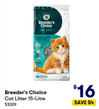BIG W Breeder's Choice Cat Litter 15-Litre offer