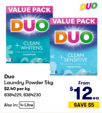 BIG W Duo Laundry Powder 5kg offer