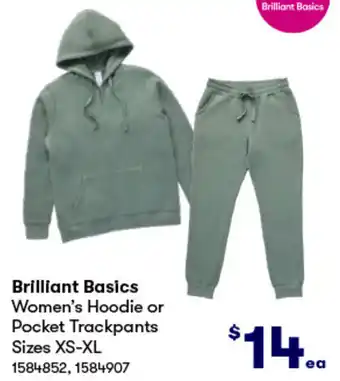 BIG W Brilliant Basics Women's Hoodie or Pocket Trackpants Sizes XS-XL offer