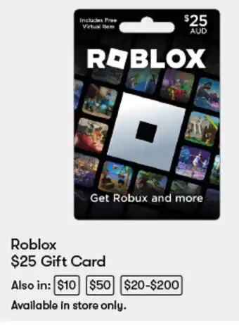 BIG W Roblox Gift Card offer