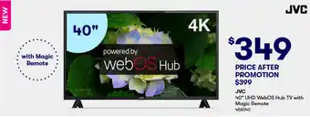 BIG W JVC 40" UHD WebOS Hub TV with Magic Remote offer