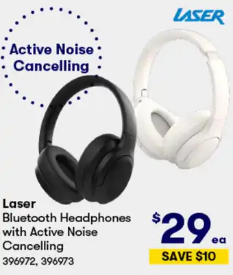 BIG W Laser Bluetooth Headphones with Active Noise Cancelling offer