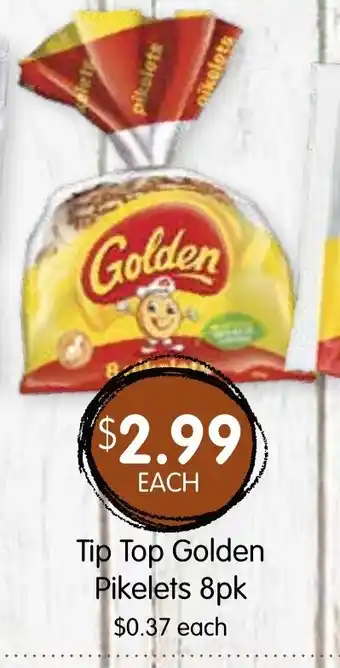 Spudshed Tip Top Golden Pikelets 8pk offer