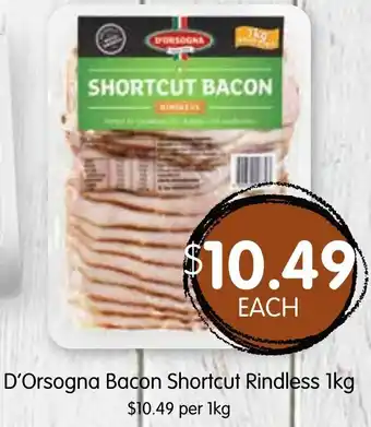 Spudshed D'Orsogna Bacon Shortcut Rindless 1kg offer