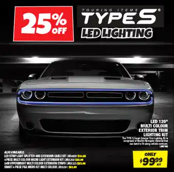 LED 120" MULTI COLOUR EXTERIOR TRIM LIGHTING KIT