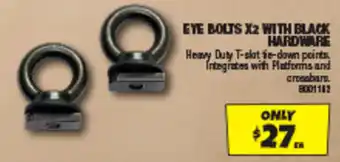 EYE BOLTS X2 WITH BLACK HARDWARE