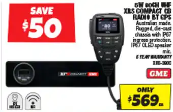 Autobarn 6W 80CH THE XBS COMPACT GB RADIO BT GPS offer