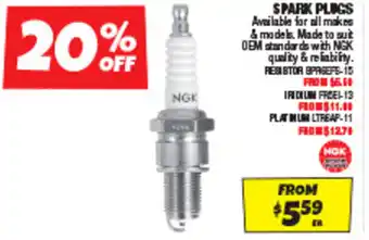 Autobarn SPARK PLUGS offer