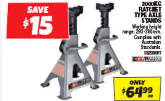 Autobarn 2000KG RATCHET TYPE AXLE STANDS offer